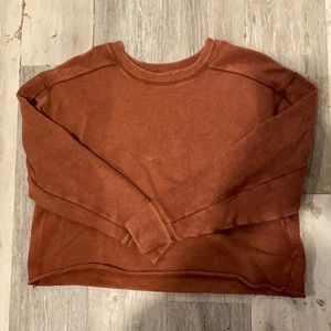 burgundy cropped sweater from aerie